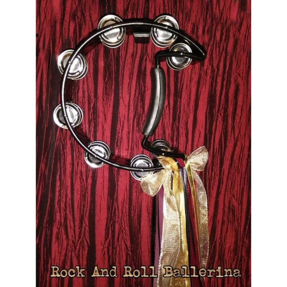 Stevie Nicks Inspired Moon Tambourine with Beads - Picture 9 of 16